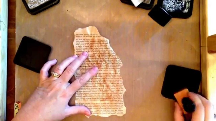 How to make paper look burnt and distressed