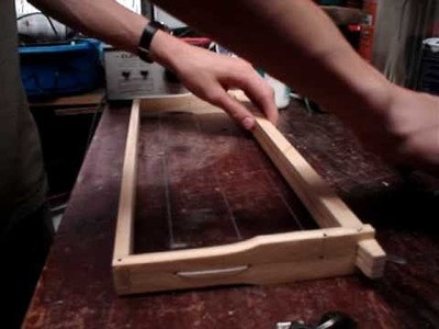 How to wire a bee hive frame, and embed foundation