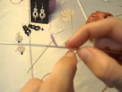 Needle Tatting How To: single tatted ring
