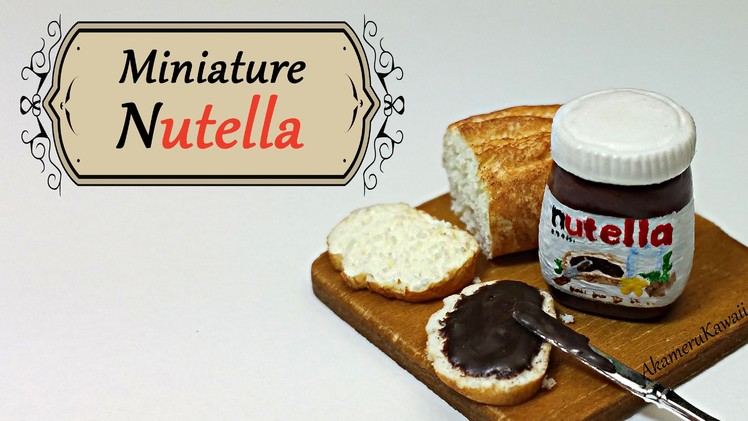 Nutella inspired Miniature - Polymer clay tutorial