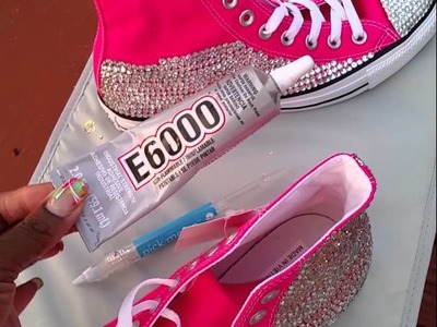 Strassed Bling Pink Converse