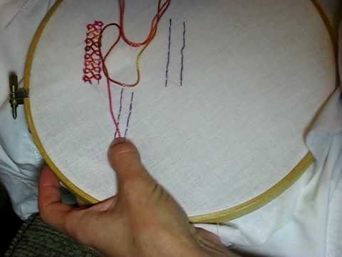 Woven herringbone stitch