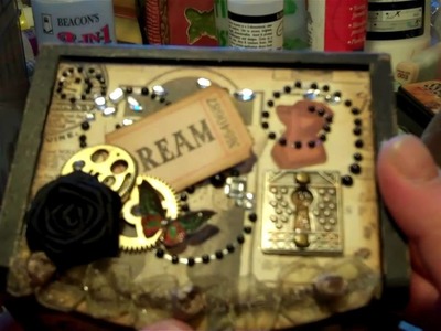 Altered box using Steampunk Deputante by Graphic 45
