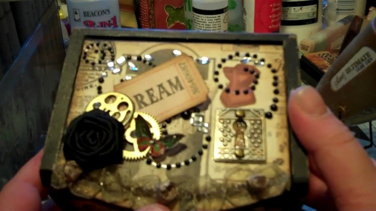 Altered box using Steampunk Deputante by Graphic 45