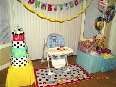 Baby birthday party decoration ideas.