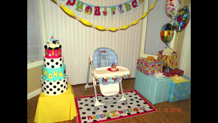 Baby birthday party decoration ideas.