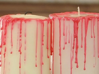 Blood Dripped Halloween Candles - Halloween with ModernMom