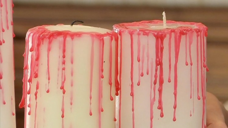 Blood Dripped Halloween Candles - Halloween with ModernMom