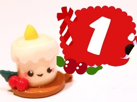 ❤ Candle! Kawaii Christmas 1 -Polymer Clay tutorial