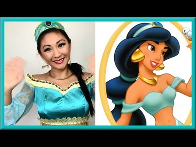 Disney's Princess Jasmine Makeup Tutorial (Halloween Makeup, Hair, Costume)