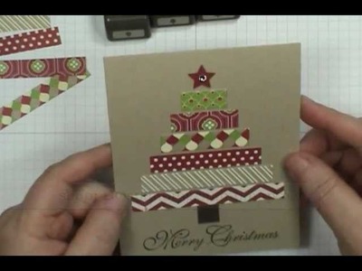 Easy Pattern Paper Christmas Tree Card