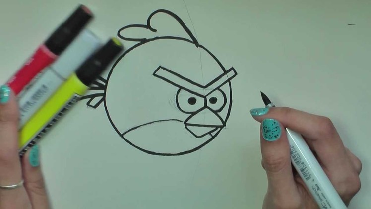 How to Draw Red Angry Birds in Pencil - Artist Rage