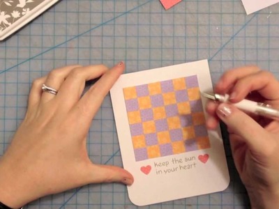 How to make a patchwork paper card { Lawn Fawn }