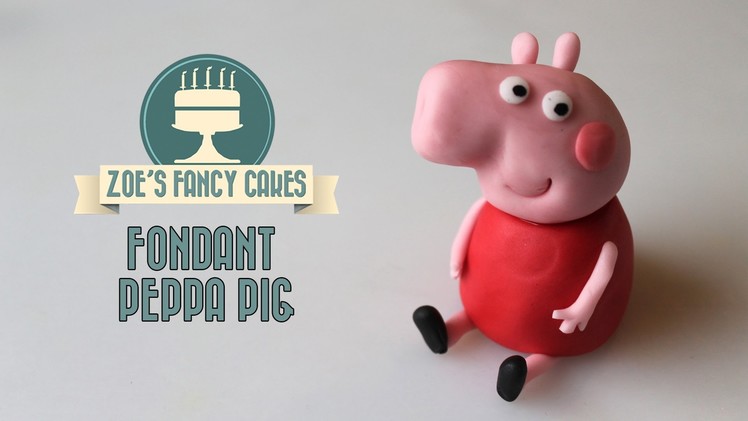 How to make Peppa Pig in fondant cake topper How To Tutorial Zoes Fancy Cakes