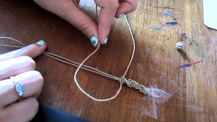 How to make the spiral knot hemp bracelet