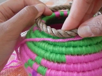 Indian Basket Weaving Part 4 curving inward  @catrionaakacat