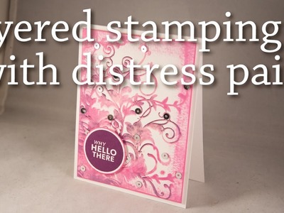 Layered Stamping with Distress Paint
