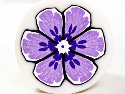 Millefiori cane Purple Flower (polymer clay tutorial)