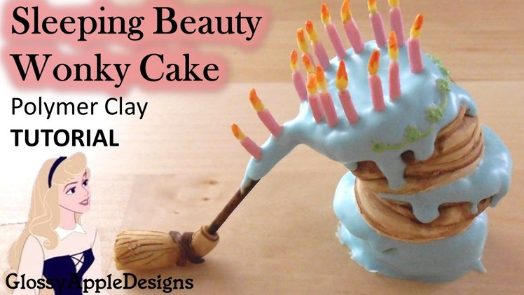 Miniature Disney's Sleeping Beauty Aurora Wonky Cake - Polymer Clay TUTORIAL
