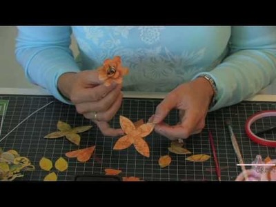 Paper Flower Corsage (Step 3)- Using Tim Holtz Distress Ink