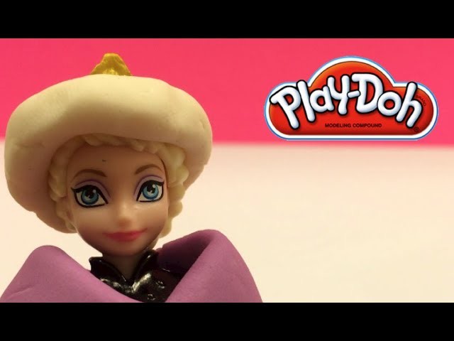 Play Doh Disney Frozen Elsa the Snow Queen (Anna's sister) gets a nice dress trim out of play doh