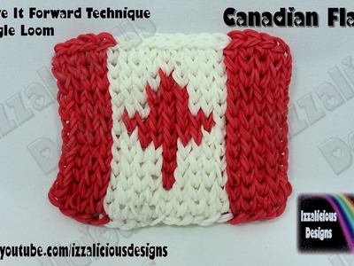 Rainbow Loom "Move It Forward" Technique - Mini Mural - Canadian Flag