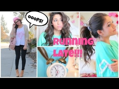 Running Late For School ⎜Quick Hair fixes, Makeup, & Outfit Ideas!