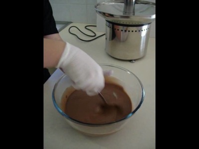 Setting up a chocolate fountain