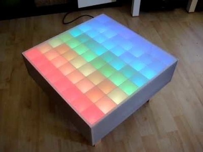 64 RGB-LED color wave table (Arduino, 12x TLC5940)