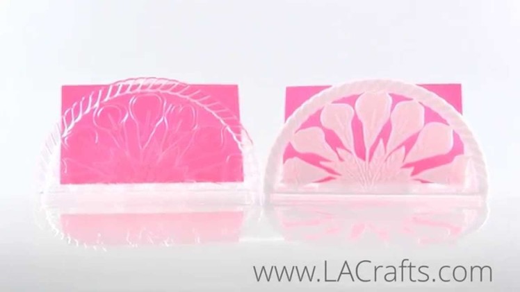 7" Plastic Napkin Holder (Floral Design) from LACrafts.com