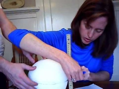Ben Holt - Mrs. Kepner cutting ball for Model of Interior of Earth Project Part 1