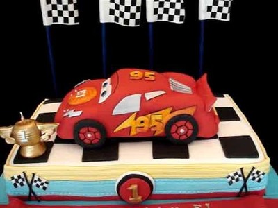 Cars Themed Fondant Cake- my third version