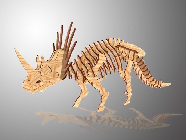 CHICO CRAFT Styracosaurus Wooden 3D Puzzle