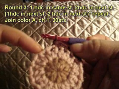 Crochet Beret Tutorial #2 Rows 2 thru 4