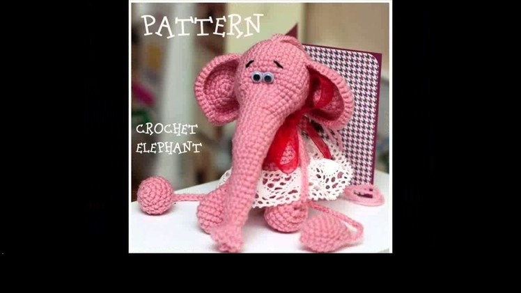 Crochet elephant baby blanket