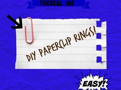 DIY Paperclip Rings!