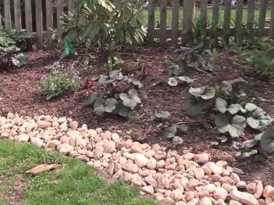 Edging Gardens with River Stones
