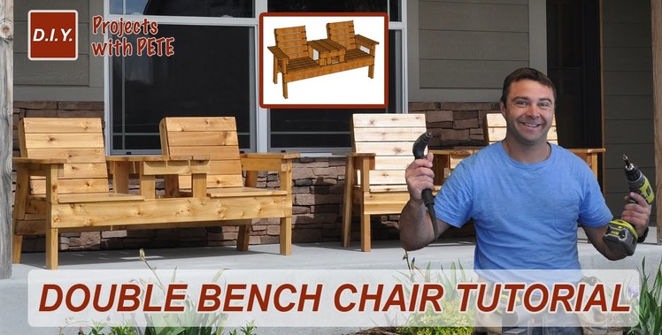 Free Patio Furniture Plans - How to Build a Double Chair Bench with Table - Episode 4