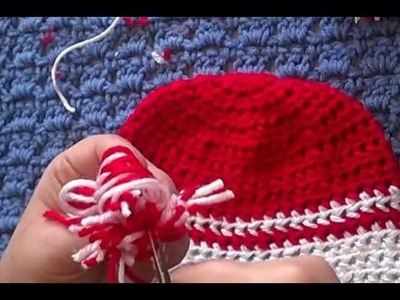 How to Crochet my "Santa Baby Beanie"- Part 7
