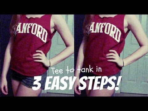 How to: Cut a T-Shirt into a Tank Top in 3 Easy Steps! | DIY