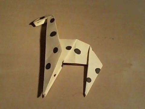 How to fold an origami Giraffe (bookmark). Hoe vouw je een origami Giraffe (boekenlegger)