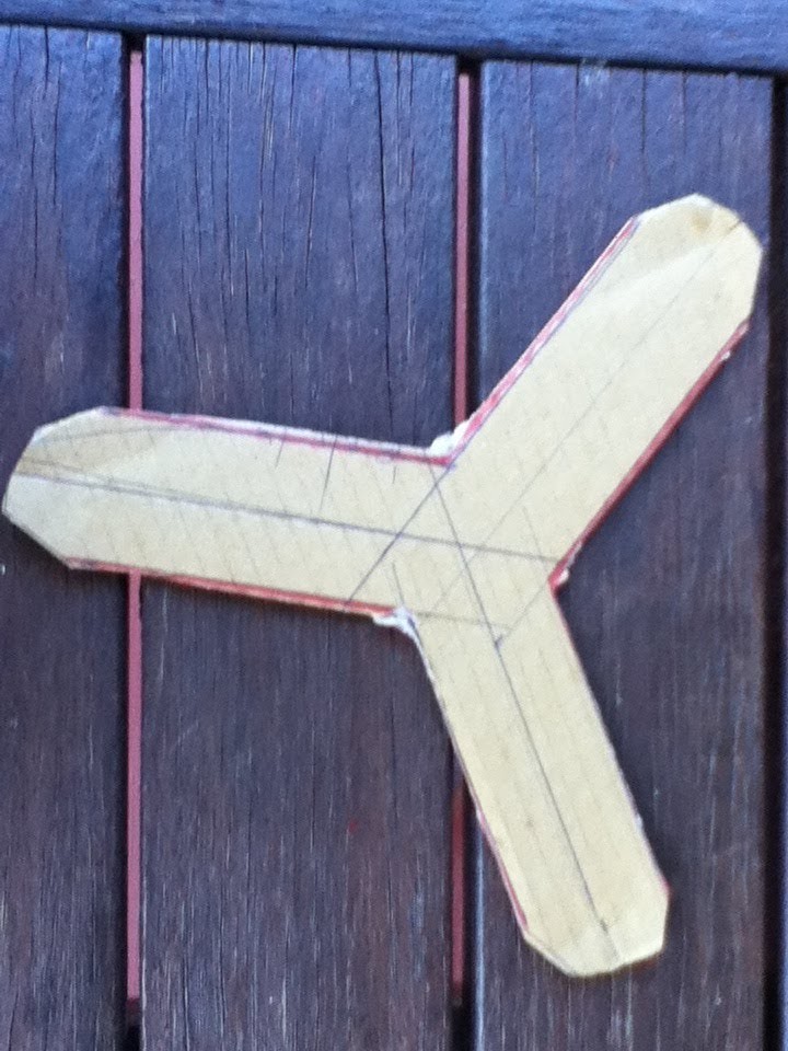 How to Make a Cardboard Boomerang - 3 Prongs - Step by Step Instructions
