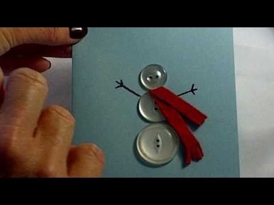 How to Make a Christmas Card Using Buttons Day 39