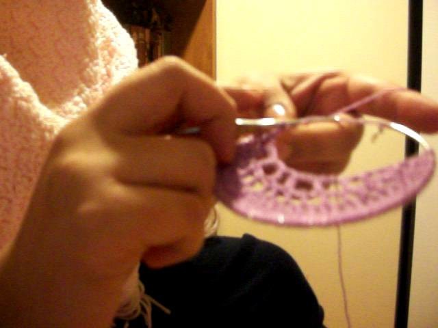 How to make a crochet earring pt4