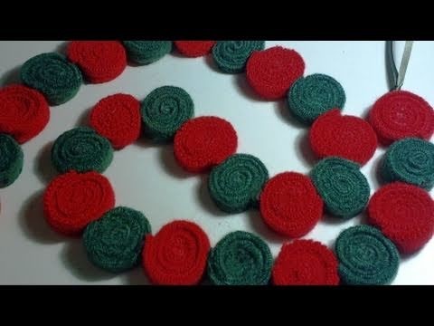 How to Make a Felt Garland from Felted Sweaters Day 36