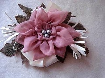 How to make a silk flower fascinator on a headband or barrette, for bridal, special occasions