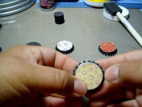 Making Bottle Cap Magnets