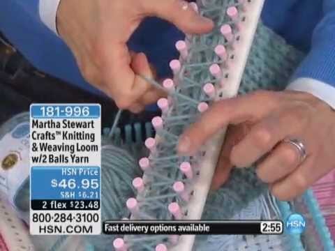 Martha Stewart Crafts Knitting and Weaving Loom with 2 Balls of Yarn