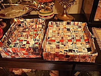 My D.I.Y. "Woven Paper Box"  from Magazines