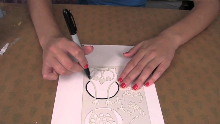 Owl Stencil:  How to use the Owl stencil in Supply Sack